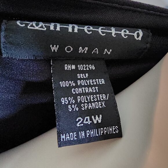 Connected Apparel Dress Womens Plus Size 24W Black Brown Animal Print Pullover - Picture 5 of 7